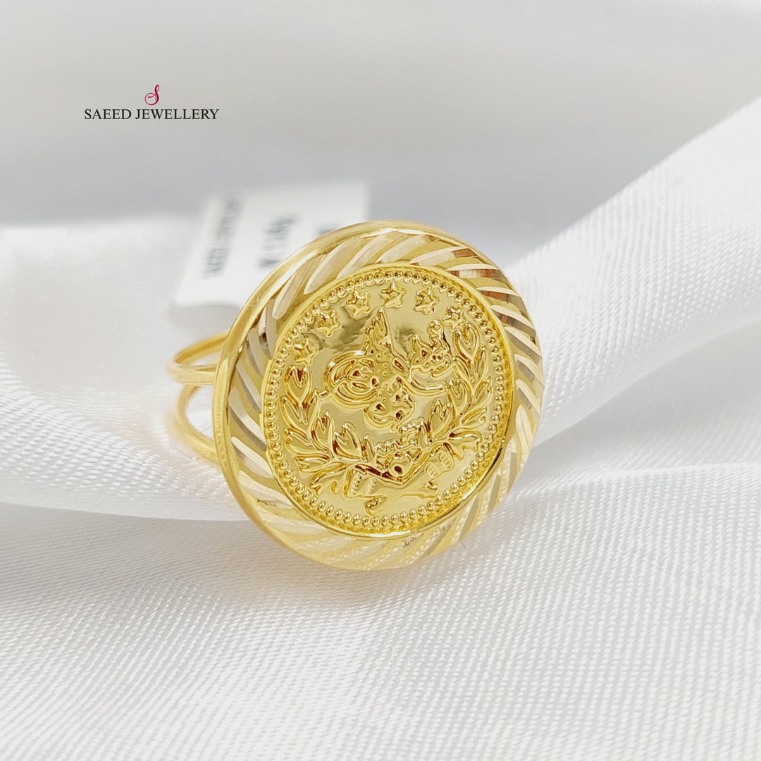18K خاتم رشادي قشرة-مجوهرات الشيخ سعيد-Saeed Jewelry 