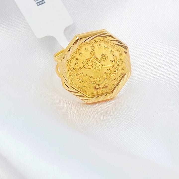 18K خاتم رشادي قشرة-مجوهرات الشيخ سعيد-Saeed Jewelry 