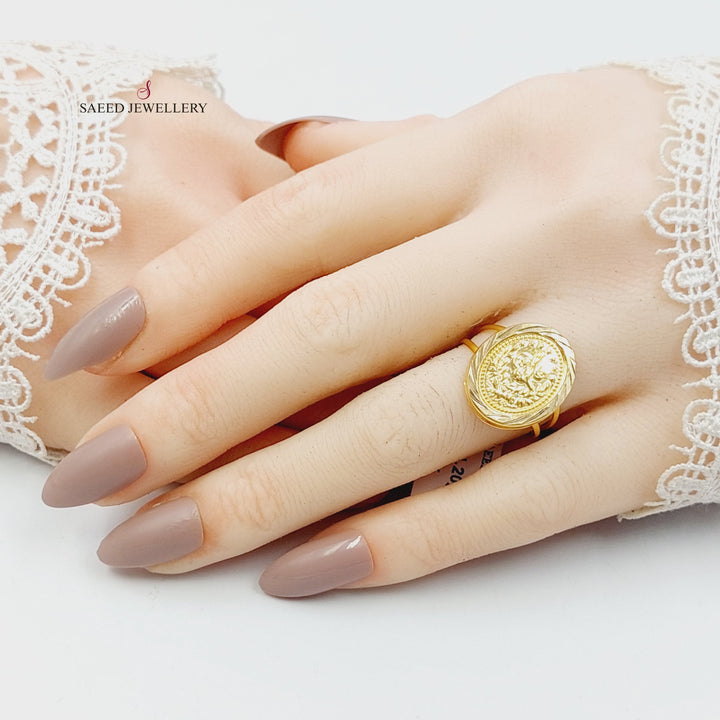 Print Rashadi Ring Made of 18K Gold by Saeed Jewelry 