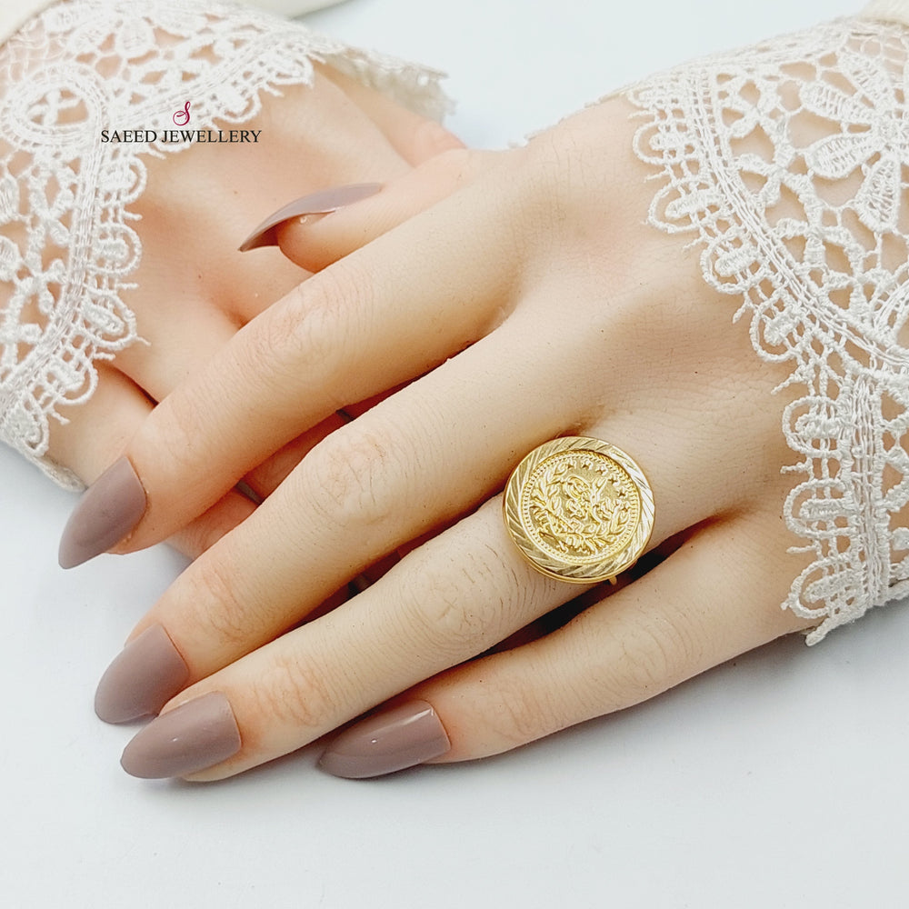 18K خاتم رشادي قشرة-مجوهرات الشيخ سعيد-Saeed Jewelry 
