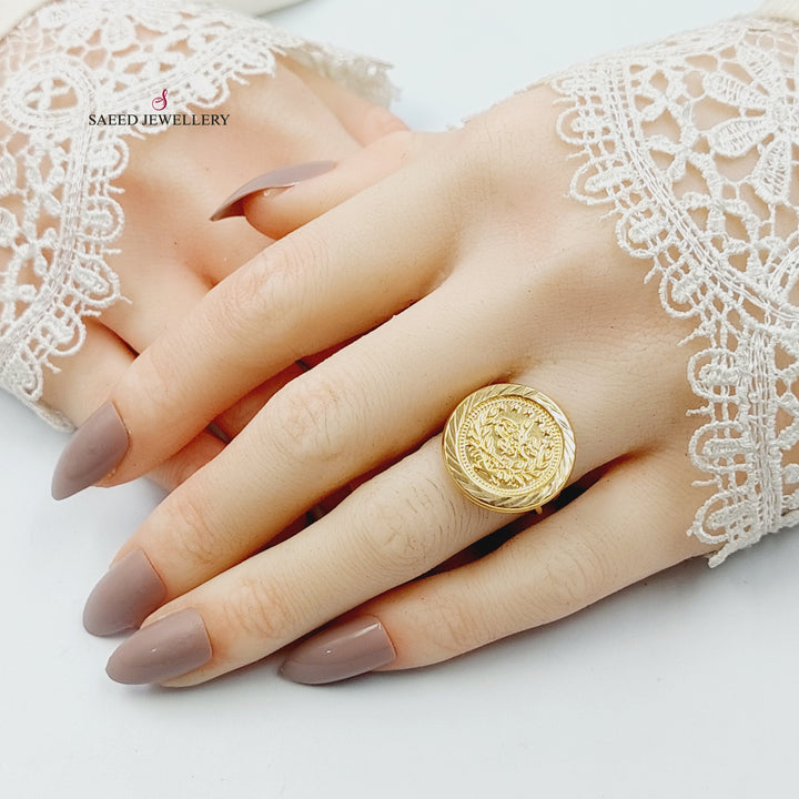 18K خاتم رشادي قشرة-مجوهرات الشيخ سعيد-Saeed Jewelry 