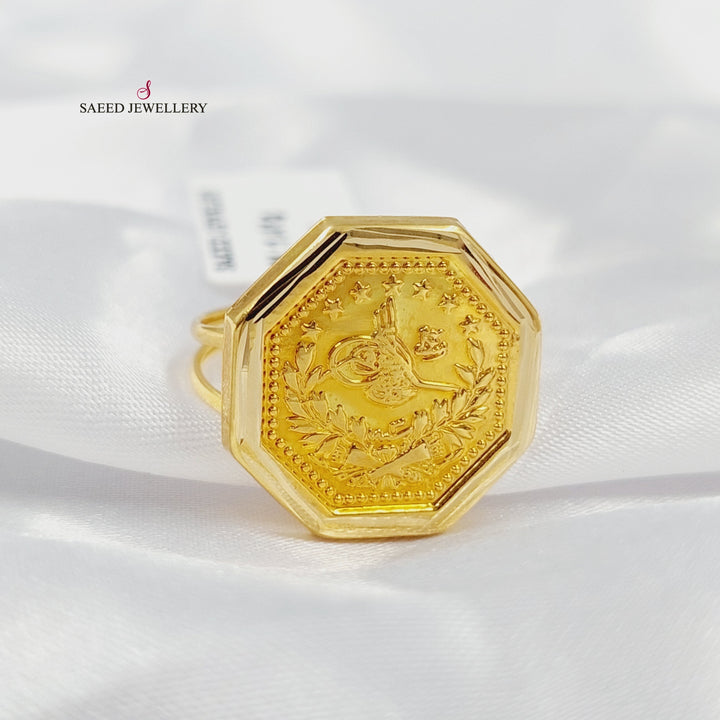 Print Rashadi Ring Made of 18K Gold by Saeed Jewelry 