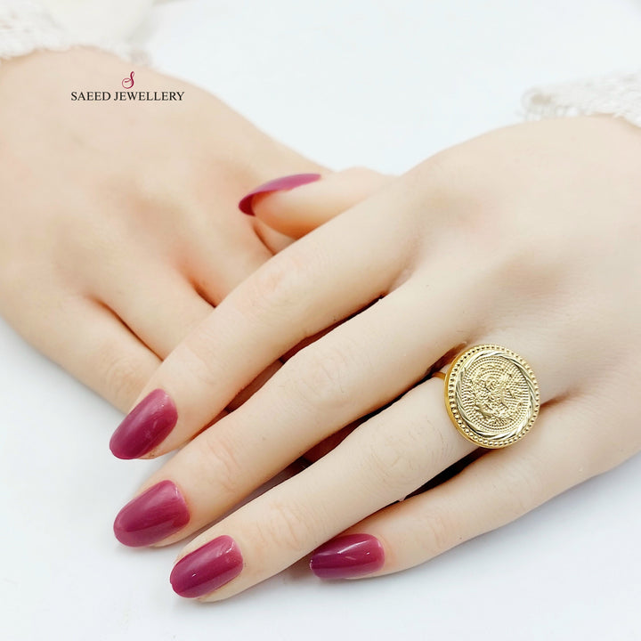 Print Rashadi Ring Made of 18K Gold by Saeed Jewelry 