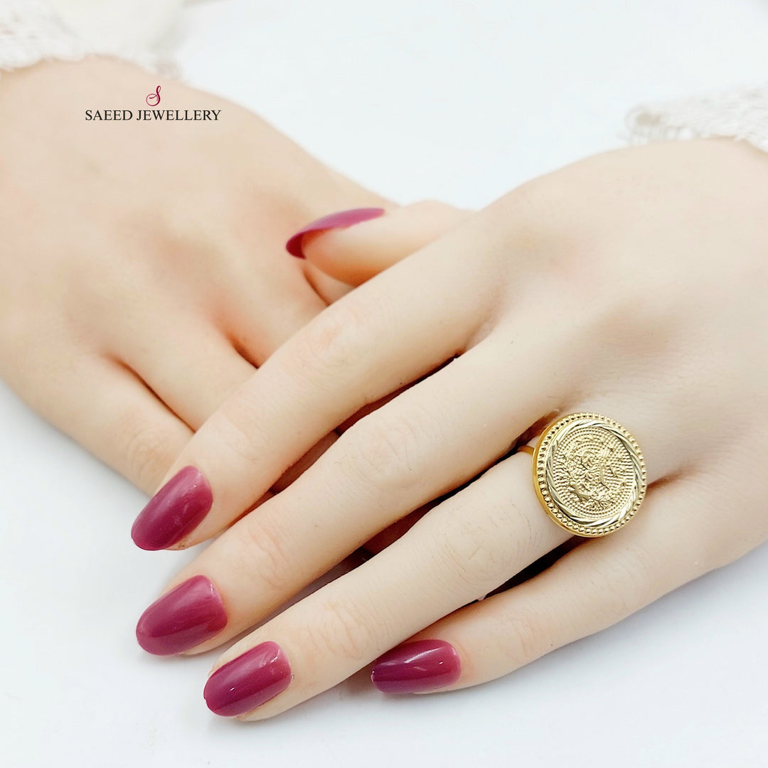 Print Rashadi Ring Made of 18K Gold by Saeed Jewelry 