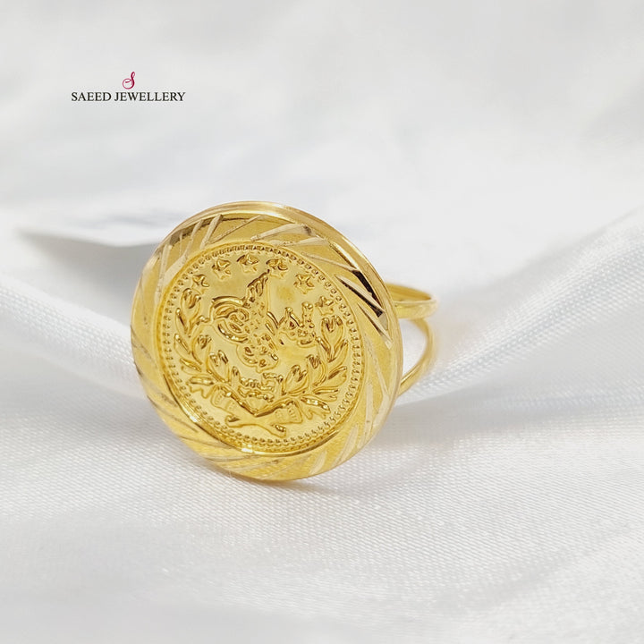 Print Rashadi Ring Made of 18K Gold by Saeed Jewelry 