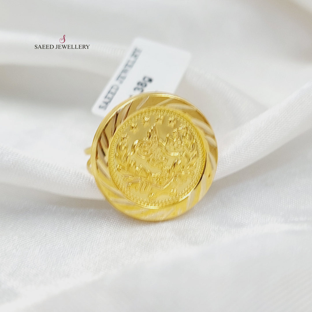 18K خاتم رشادي قشرة-مجوهرات الشيخ سعيد-Saeed Jewelry 