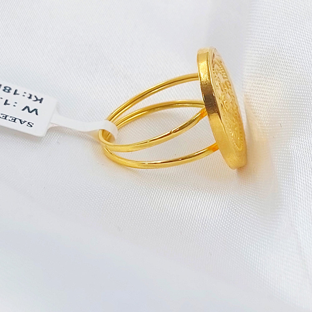 18K خاتم رشادي قشرة-مجوهرات الشيخ سعيد-Saeed Jewelry 