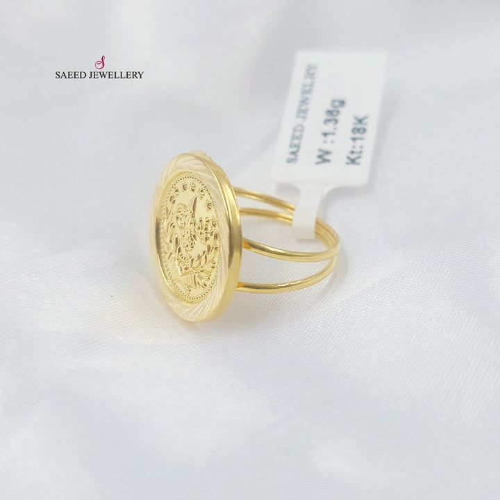 Print Rashadi Ring Made of 18K Gold by Saeed Jewelry 