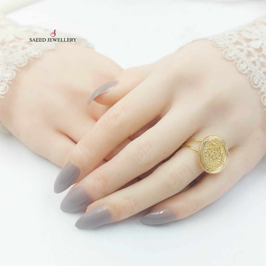 18K خاتم رشادي قشرة-مجوهرات الشيخ سعيد-Saeed Jewelry 