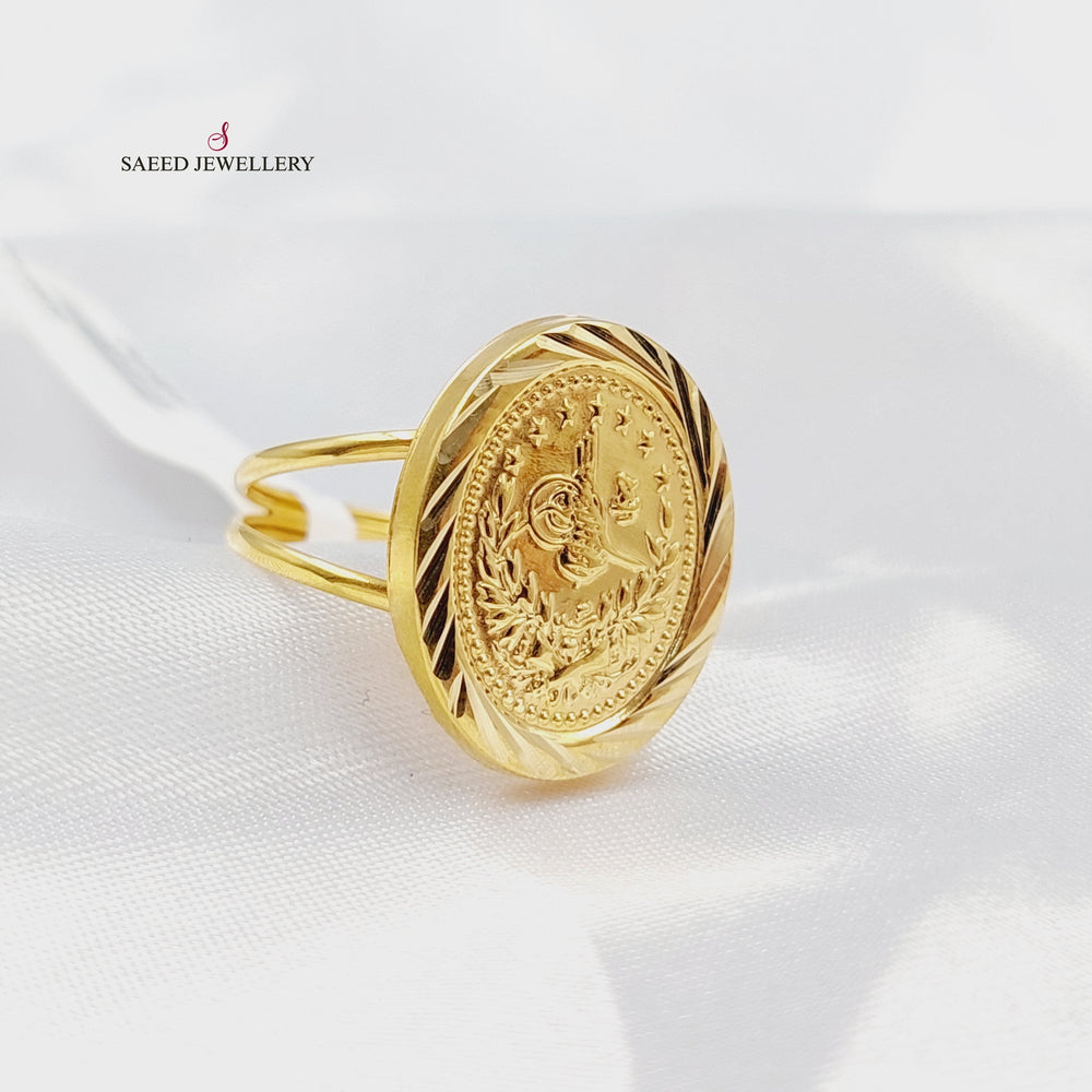 18K خاتم رشادي قشرة-مجوهرات الشيخ سعيد-Saeed Jewelry 