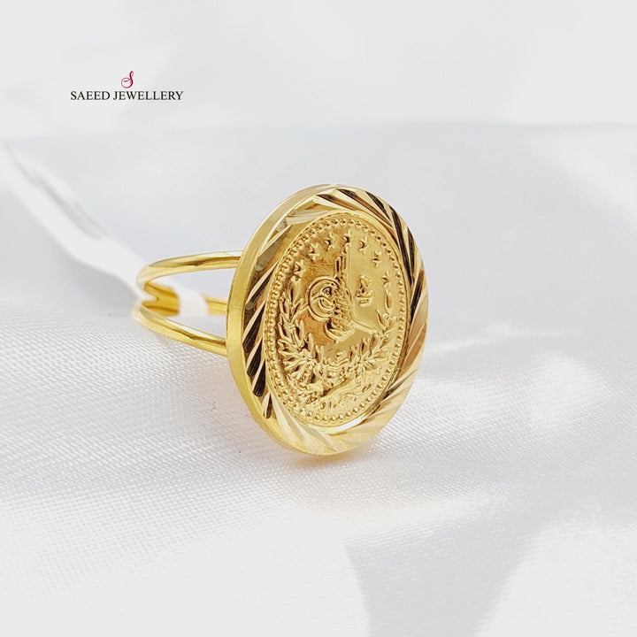 18K خاتم رشادي قشرة-مجوهرات الشيخ سعيد-Saeed Jewelry 