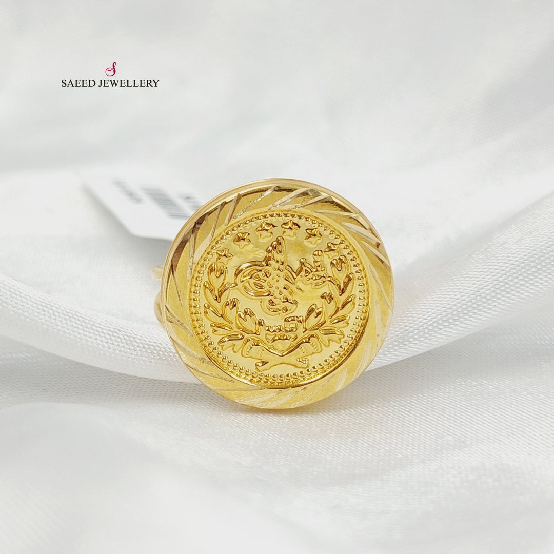Print Rashadi Ring Made of 18K Gold by Saeed Jewelry 