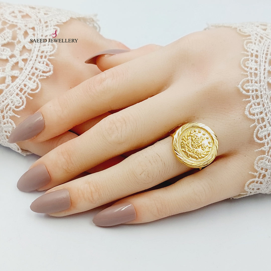 Print Rashadi Ring Made of 18K Gold by Saeed Jewelry 