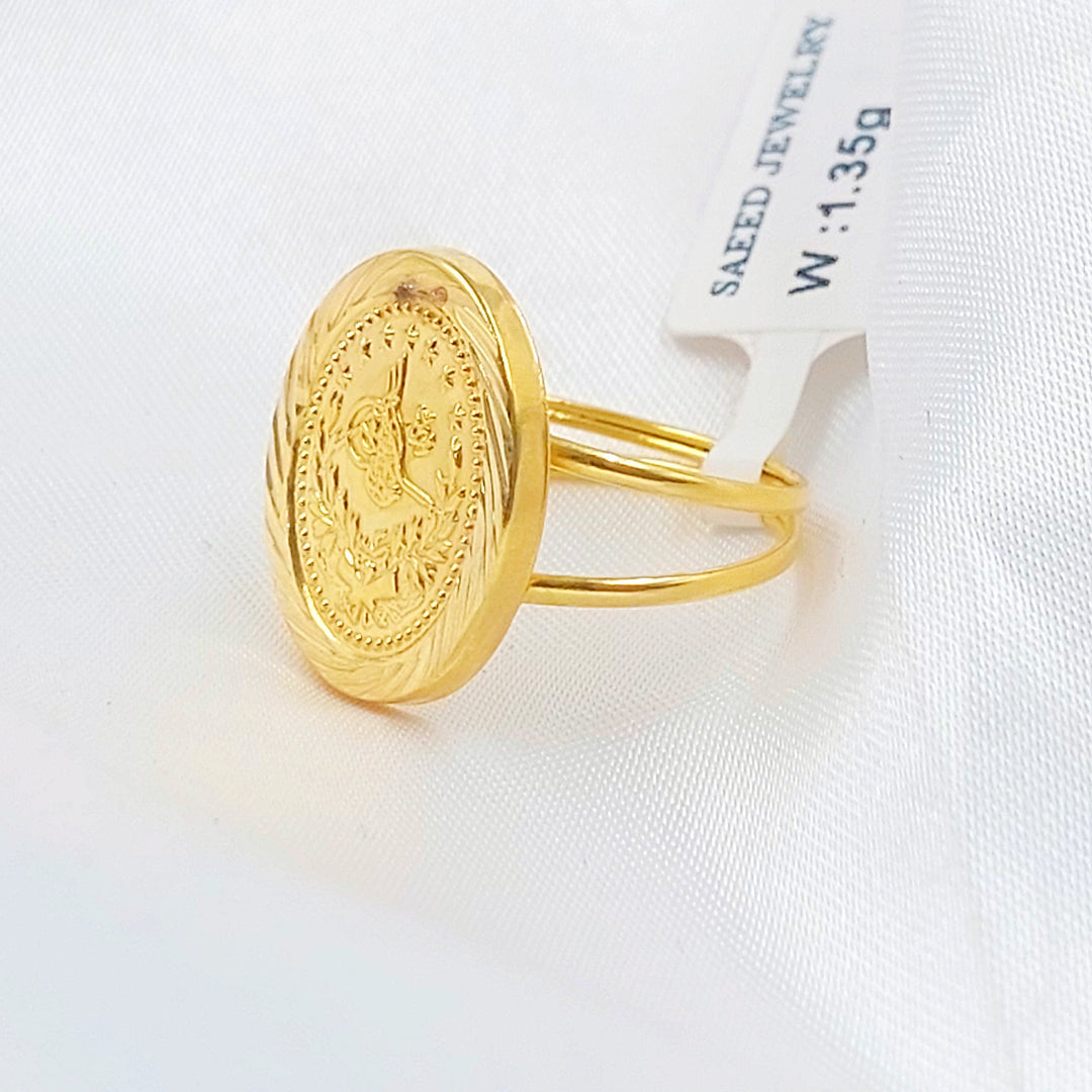 18K خاتم رشادي قشرة-مجوهرات الشيخ سعيد-Saeed Jewelry 