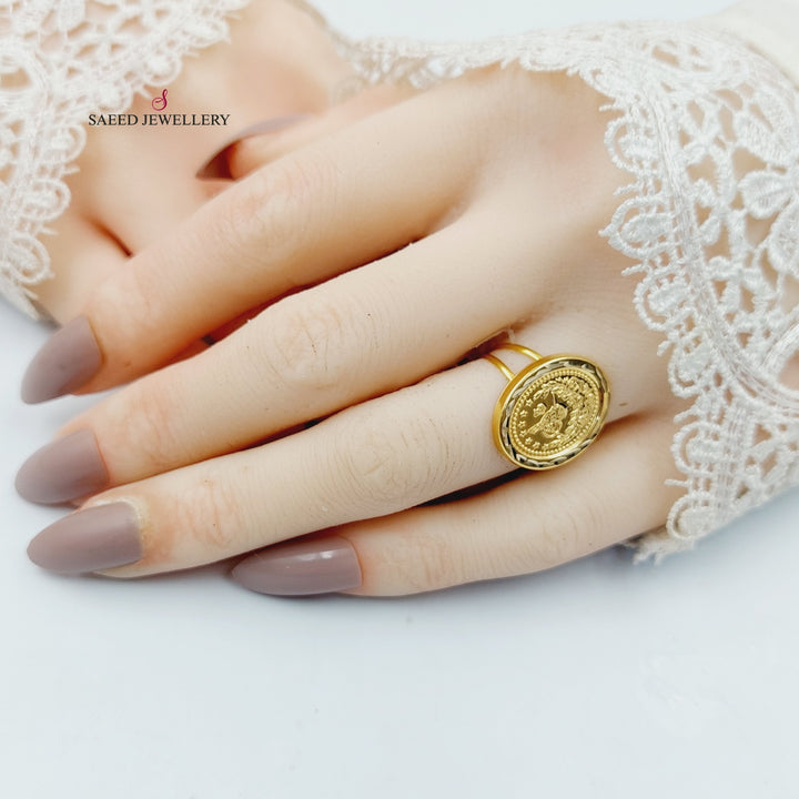 18K خاتم رشادي قشرة-مجوهرات الشيخ سعيد-Saeed Jewelry 