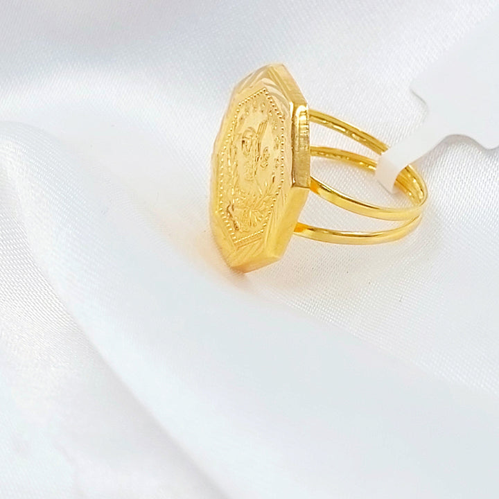 Print Rashadi Ring Made of 18K Gold by Saeed Jewelry 