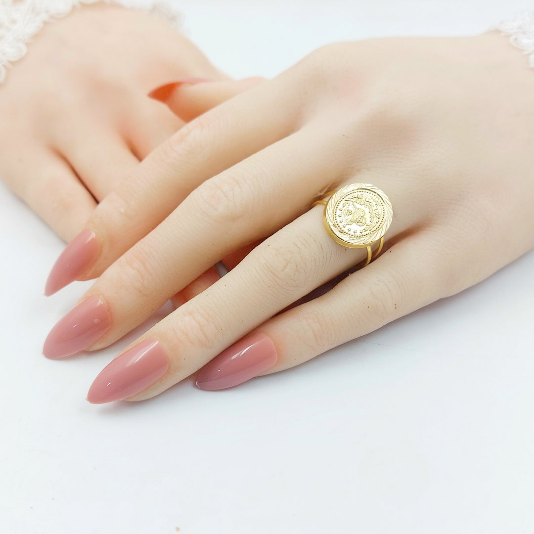 18K خاتم رشادي قشرة-مجوهرات الشيخ سعيد-Saeed Jewelry 