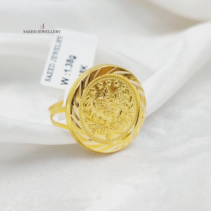 18K خاتم رشادي قشرة-مجوهرات الشيخ سعيد-Saeed Jewelry 