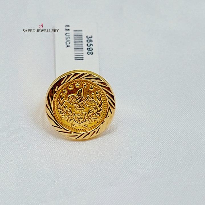 18K خاتم رشادي قشرة-مجوهرات الشيخ سعيد-Saeed Jewelry 