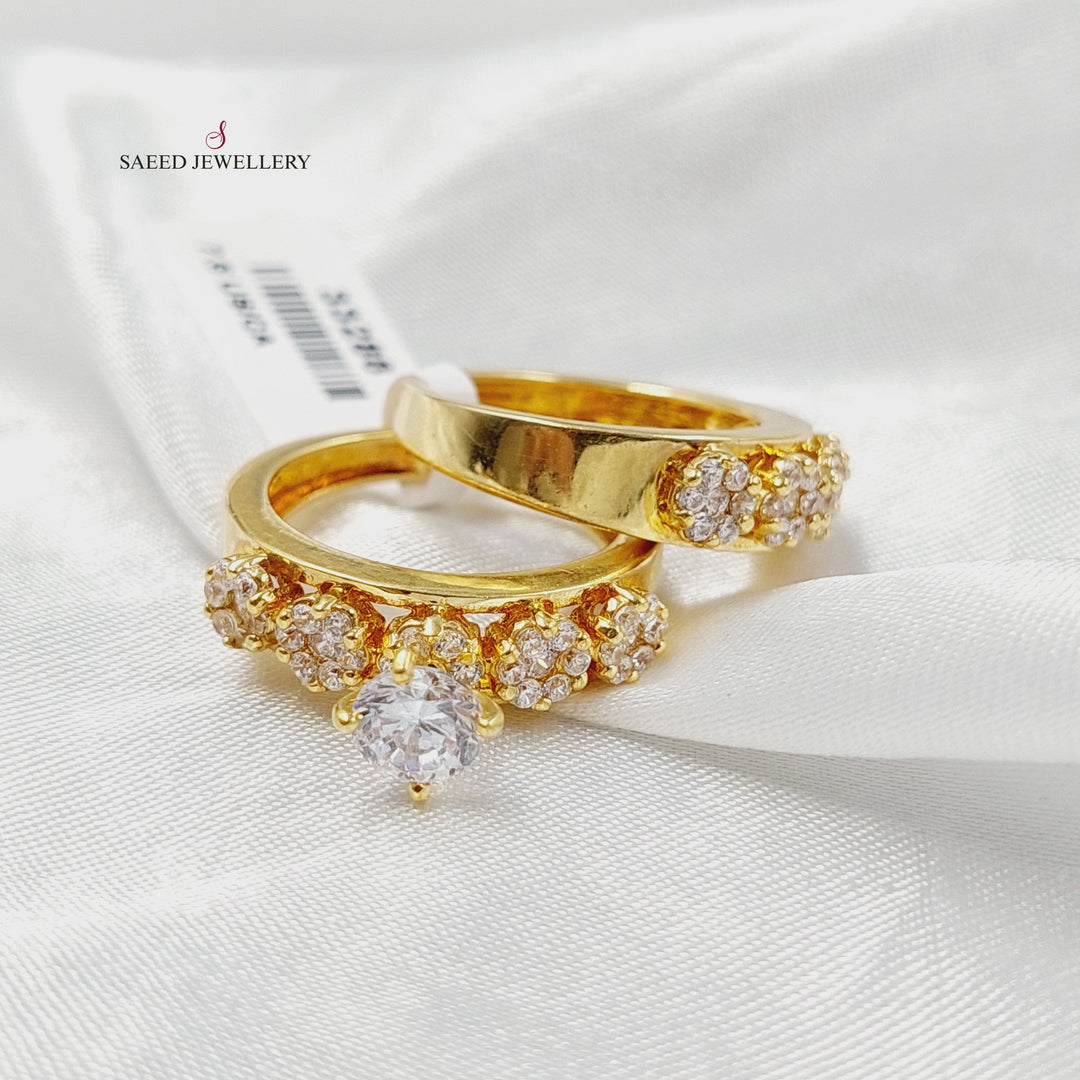 18K Gold Solitaire Twins Ring by Saeed Jewelry - Image 5