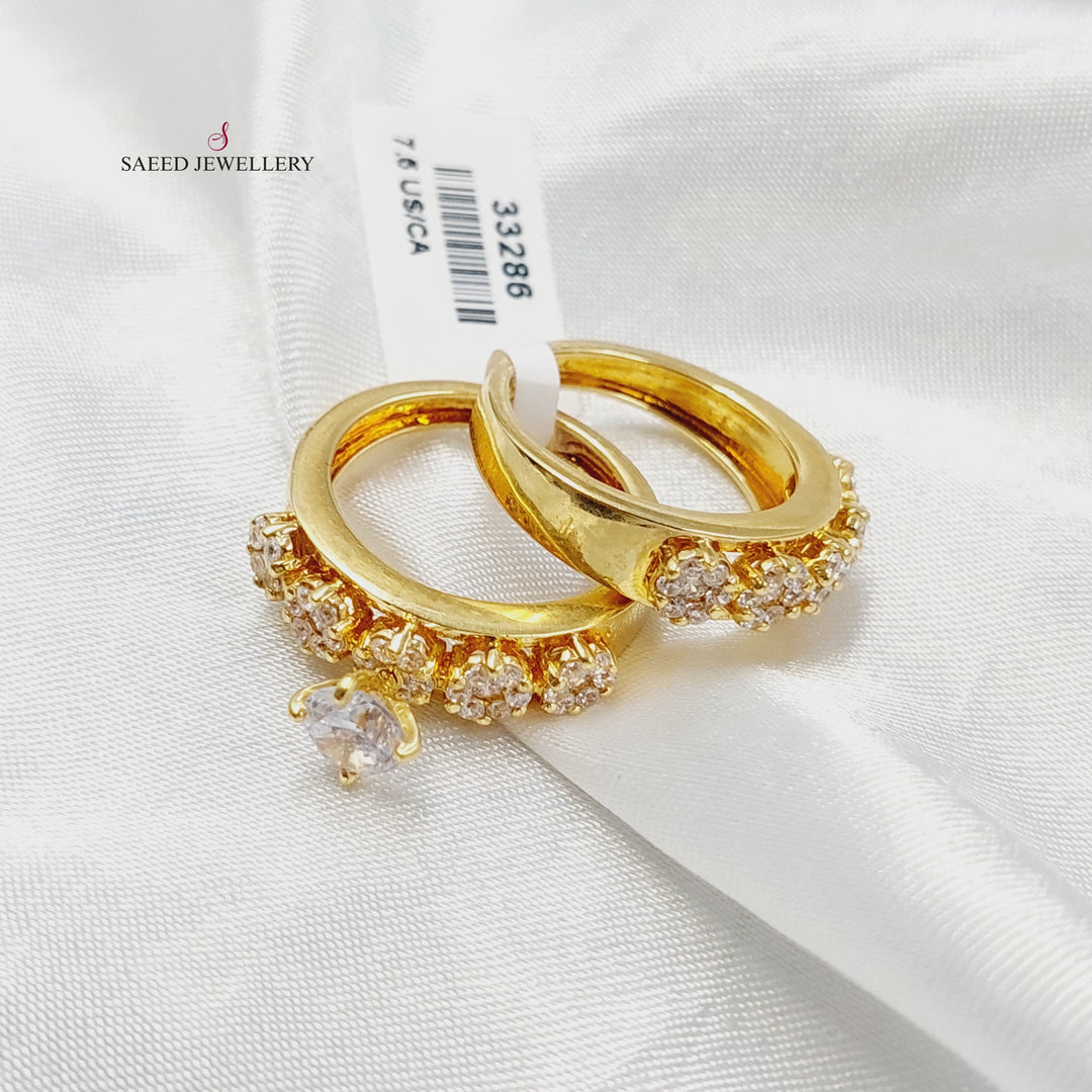 18K Gold Solitaire Twins Ring by Saeed Jewelry - Image 4