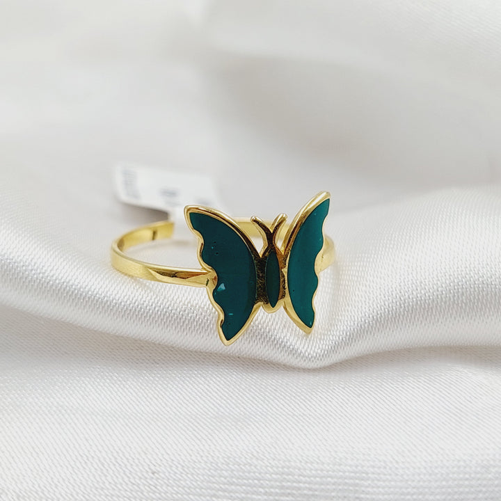 18K Gold Enameled Butterfly Ring by Saeed Jewelry - Image 3