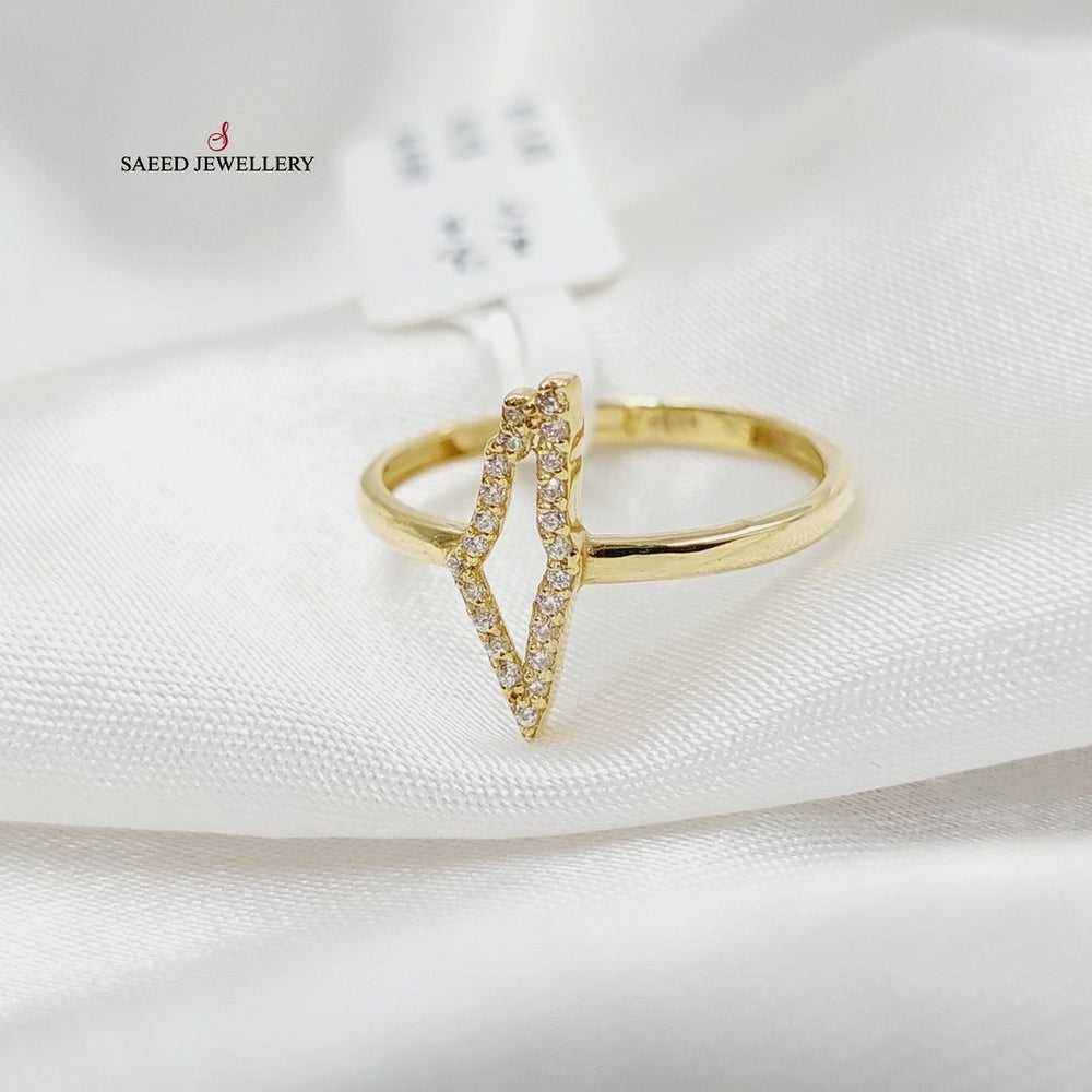 18K خاتم فلسطين مرصع-مجوهرات الشيخ سعيد-Saeed Jewelry 