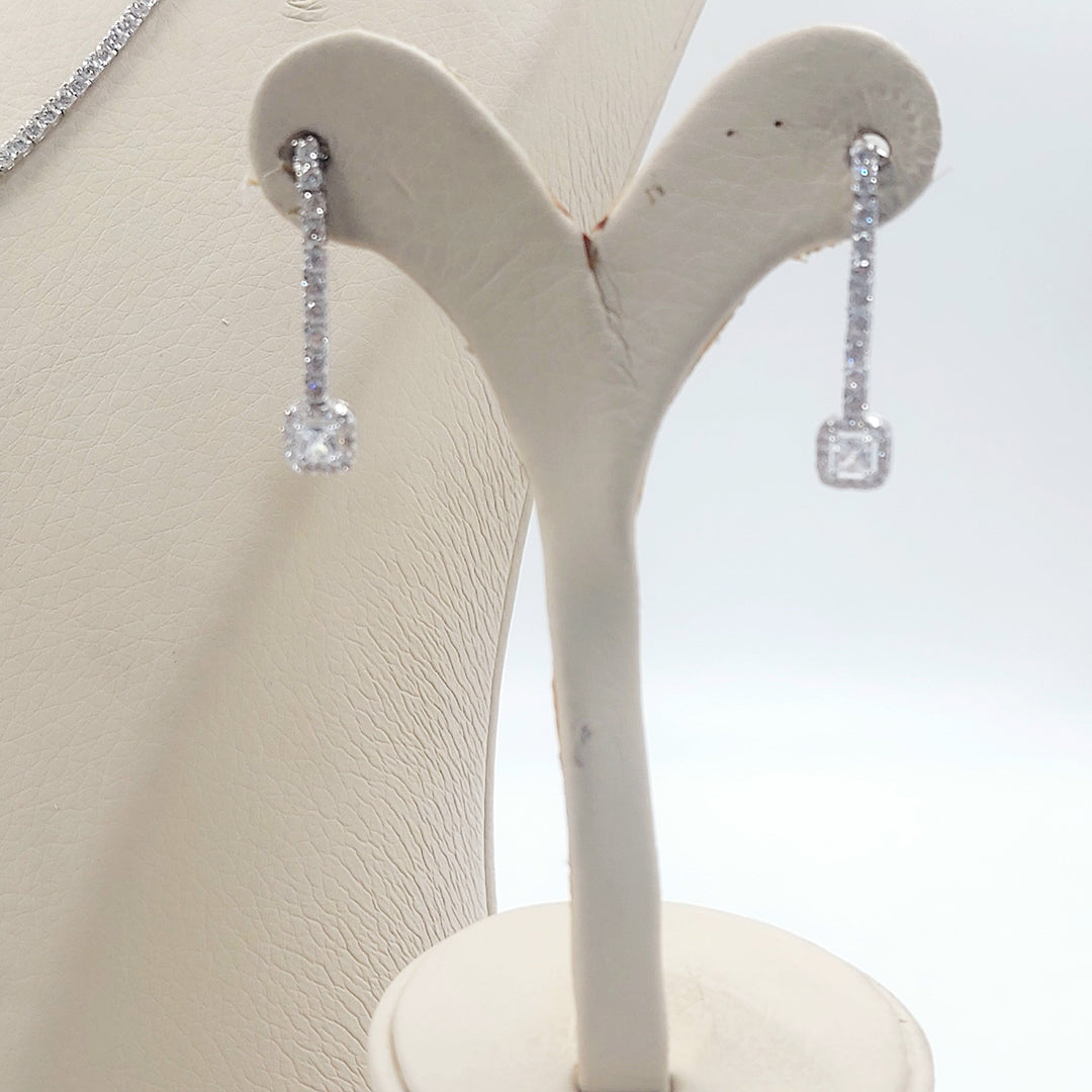 Zircon Studded Deluxe Set Made of 18K Gold by Saeed Jewelry 