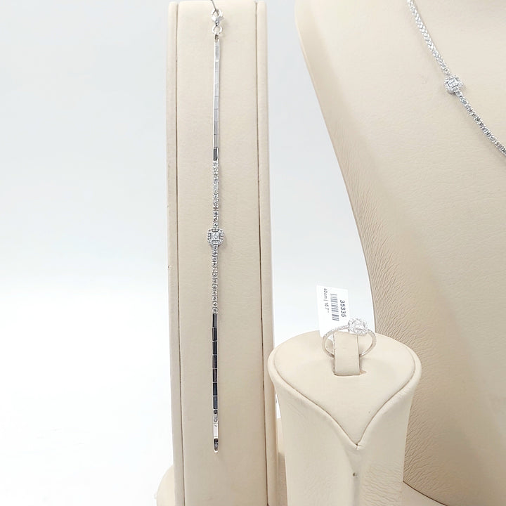 Zircon Studded Deluxe Set Made of 18K Gold by Saeed Jewelry 