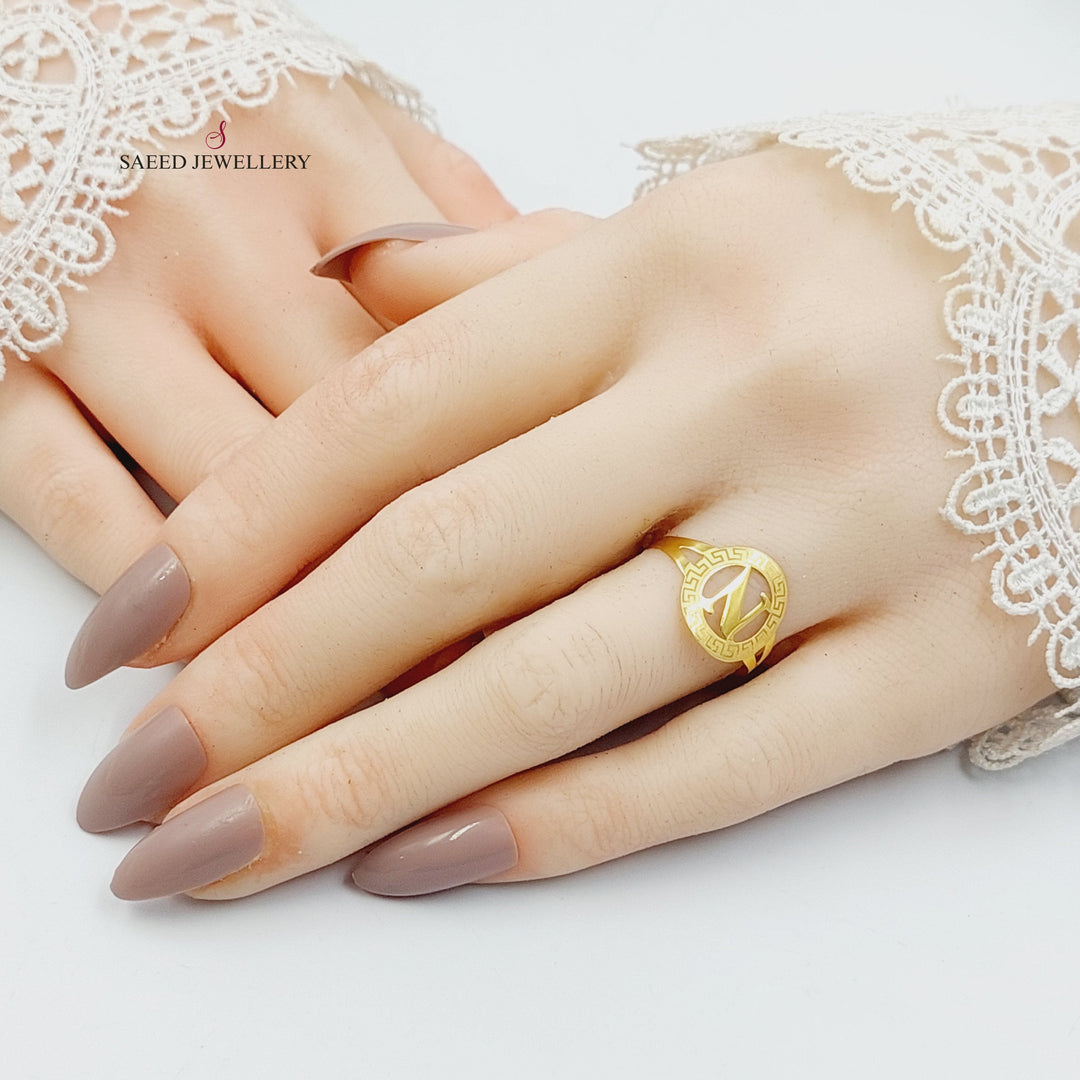 خاتم N حرف Made of 18KK Gold by Saeed Jewelry 