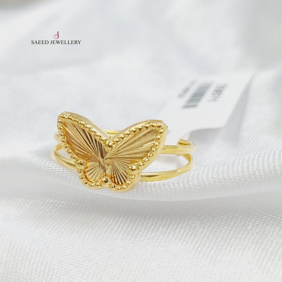 Butterfly Ring Made of 18KK Gold by Saeed Jewelry 