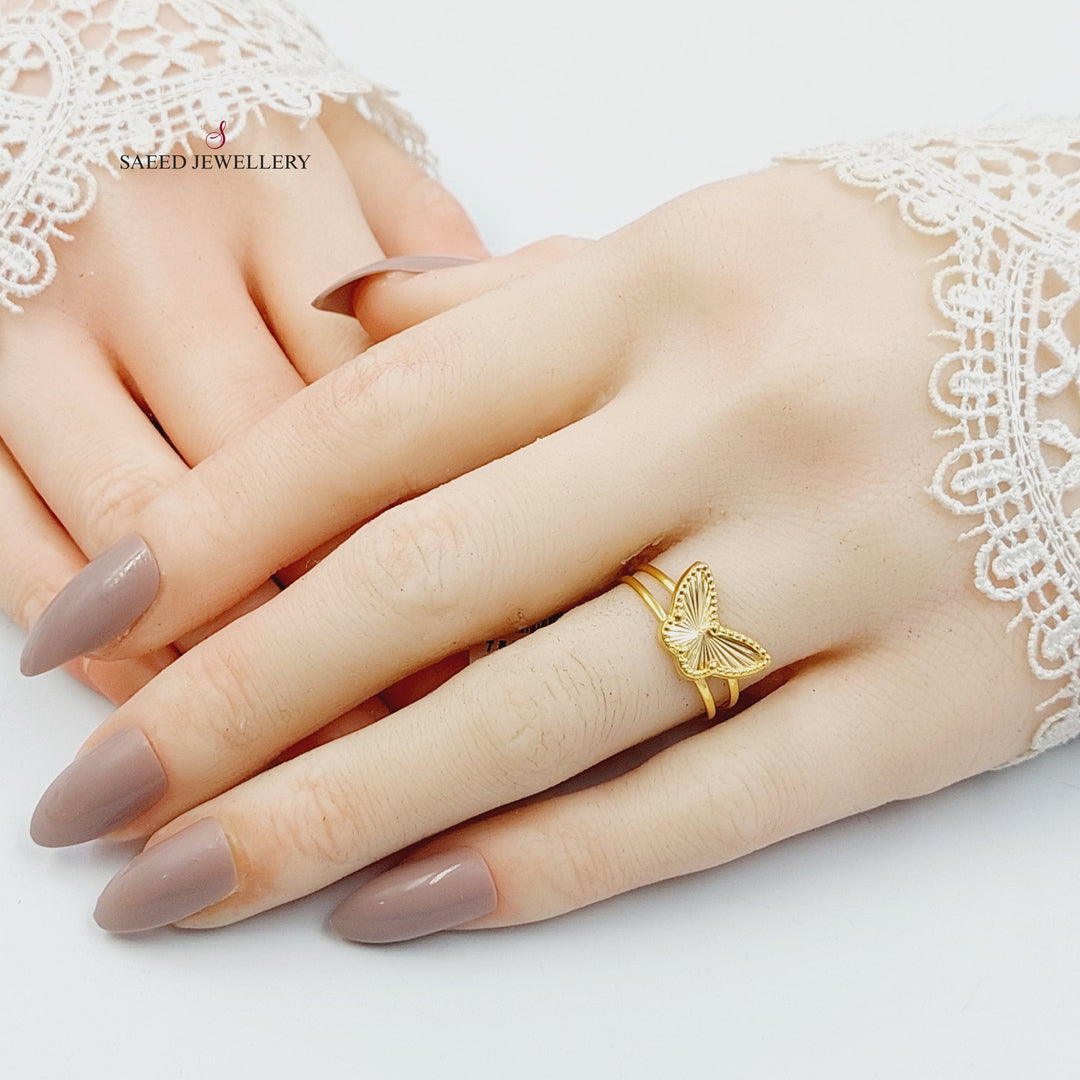 Butterfly Ring Made of 18KK Gold by Saeed Jewelry 