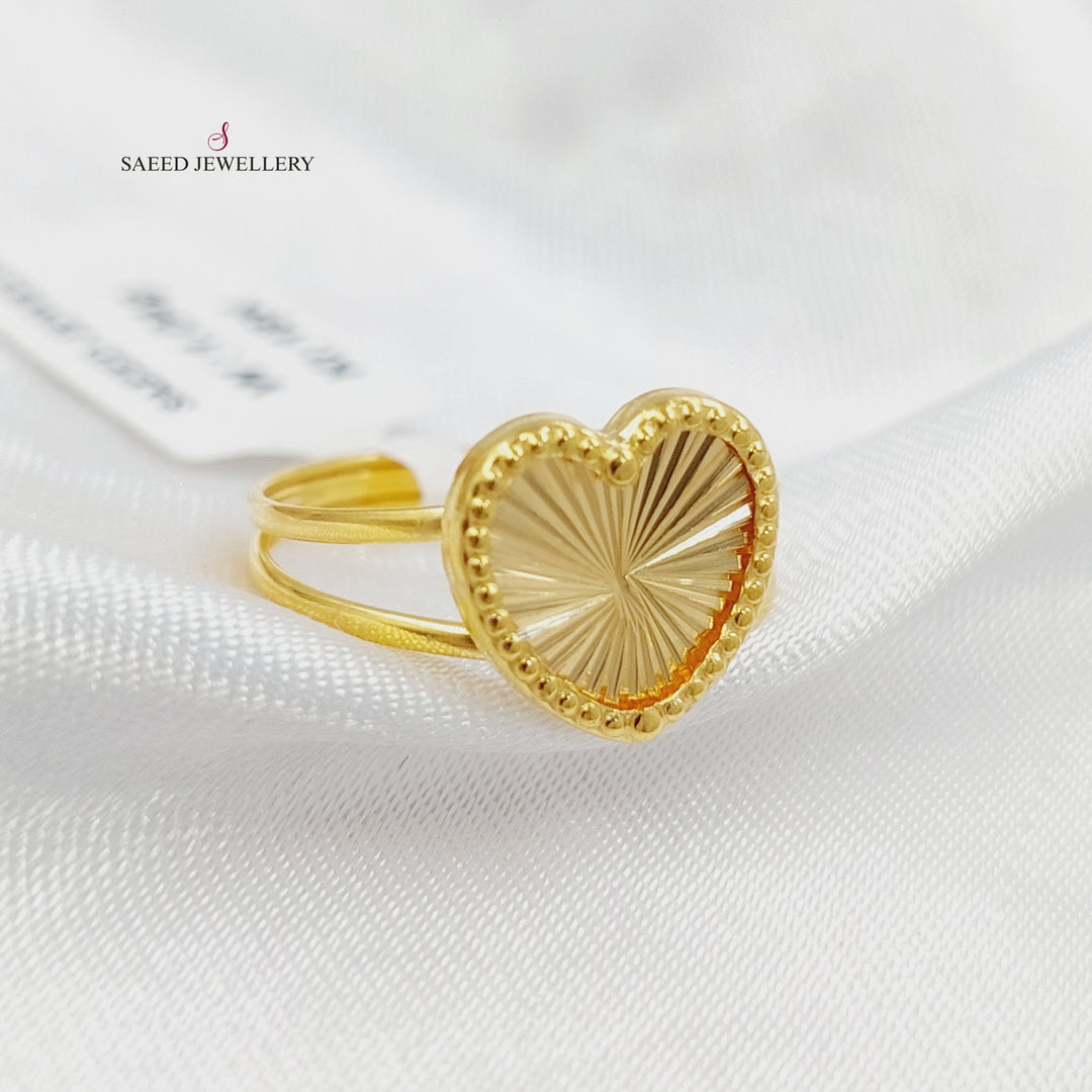 Heart Ring Made of 18KK Gold by Saeed Jewelry 