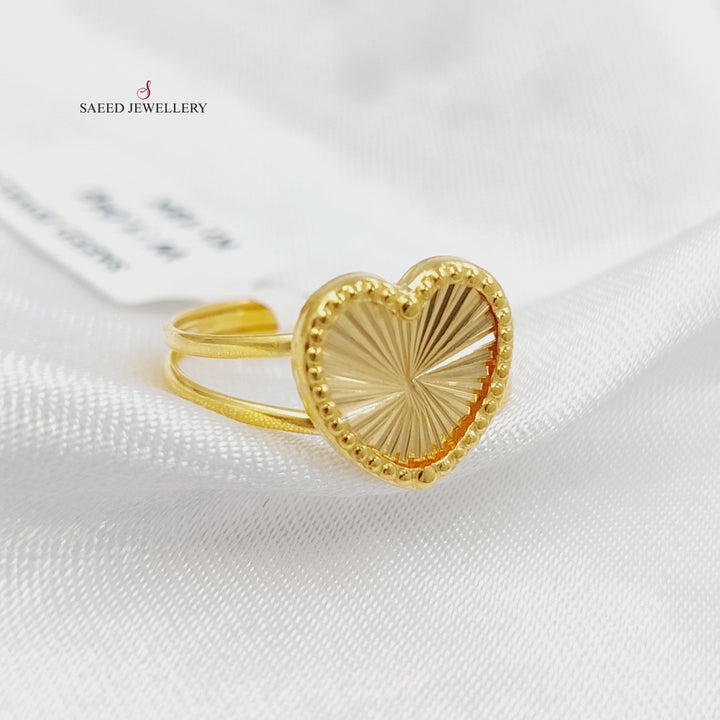 Heart Ring Made of 18KK Gold by Saeed Jewelry 
