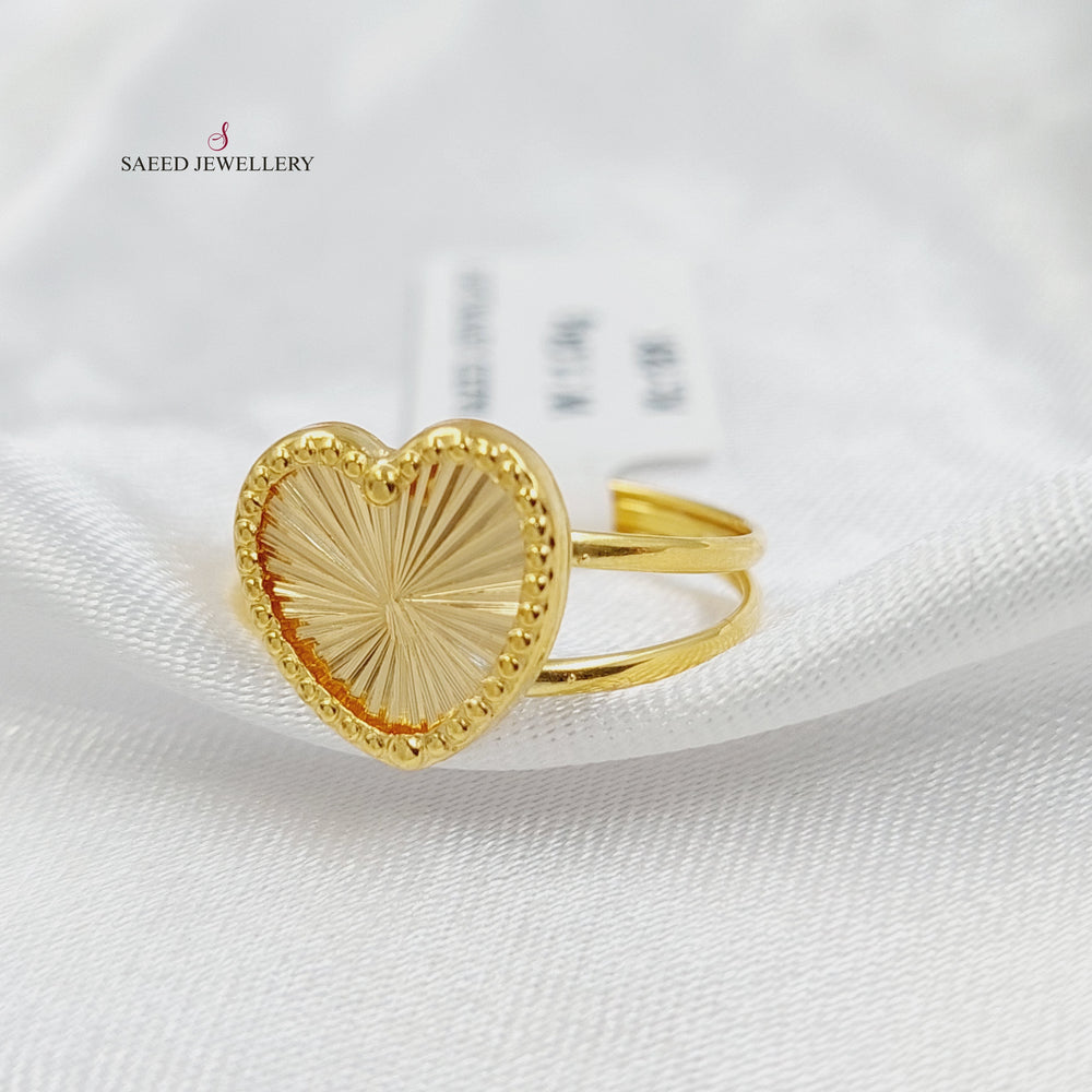 Heart Ring Made of 18KK Gold by Saeed Jewelry 