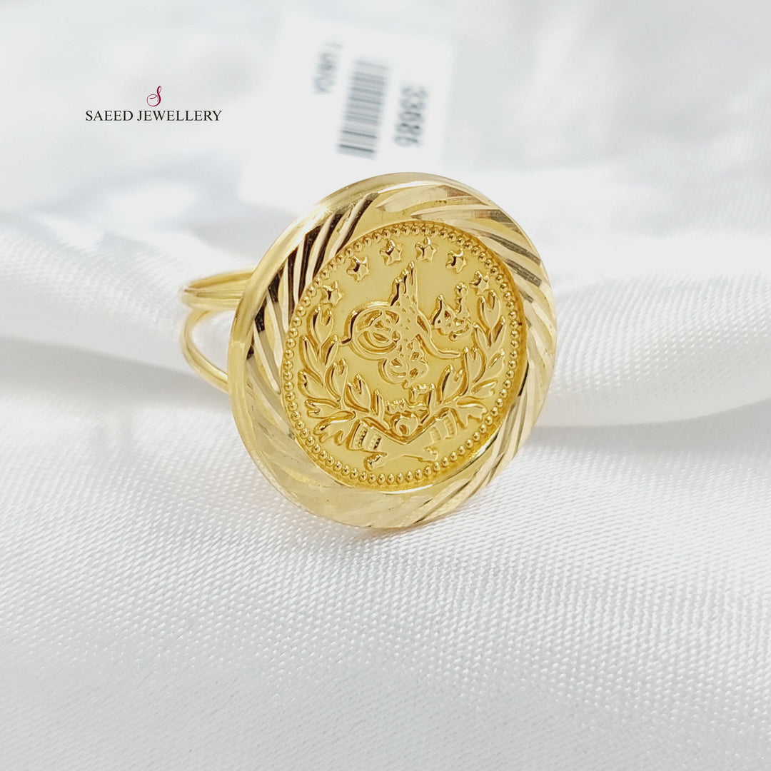 Print Rashadi Ring Made of 18KK Gold by Saeed Jewelry 