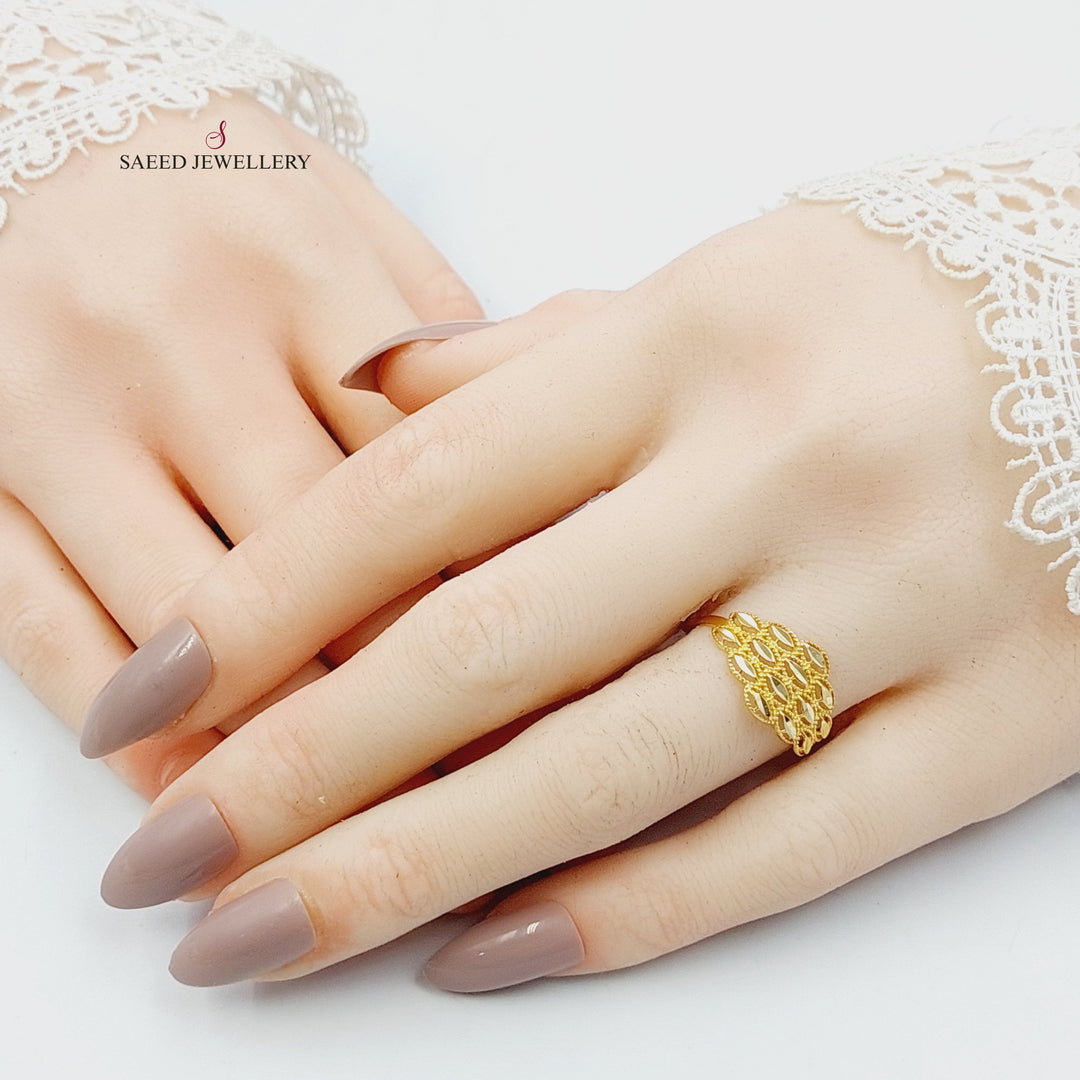 Spike Ring Made of 18KK Gold by Saeed Jewelry 