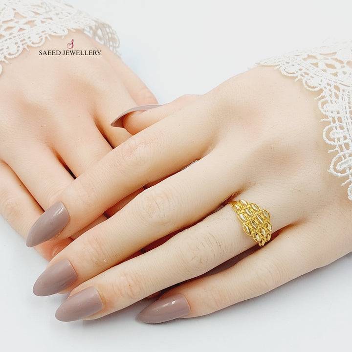 Spike Ring Made of 18KK Gold by Saeed Jewelry 