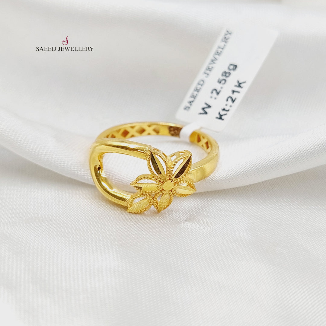 21K Gold Leaf Ring by Saeed Jewelry - Image 1