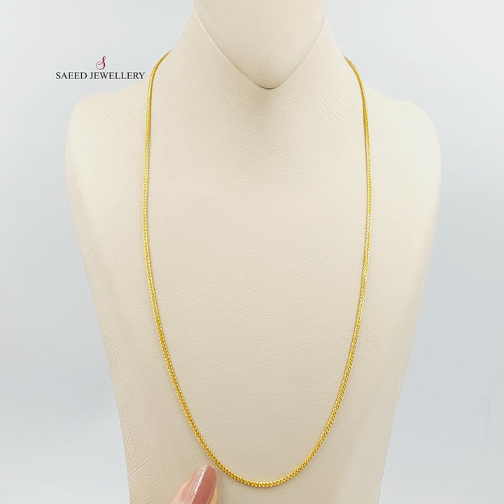 (1.5mm) Franco Chain Made Of 21K Yellow Gold by Saeed Jewelry-30167