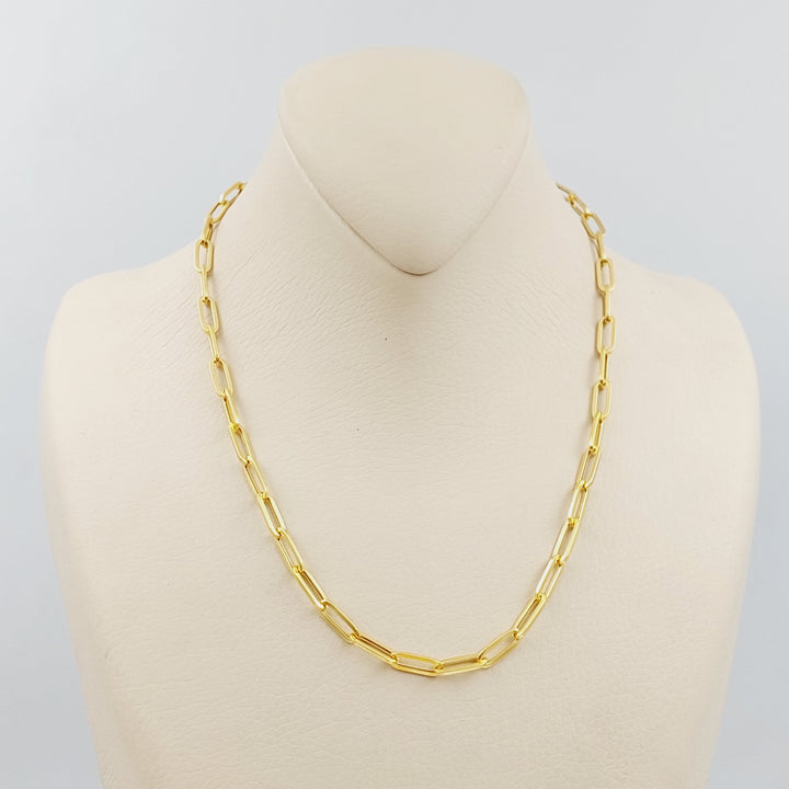 21K Gold 40cm Bold Paperclip Chain by Saeed Jewelry - Image 5