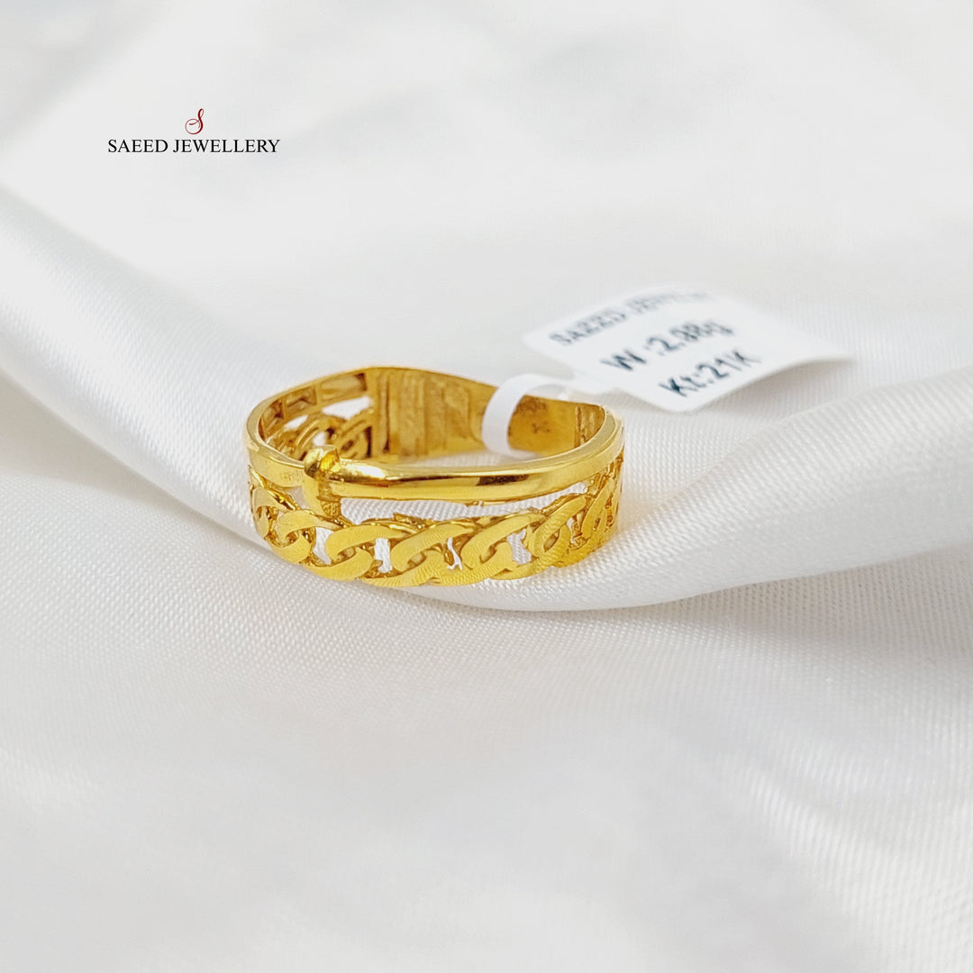 21K Gold Nail Ring by Saeed Jewelry - Image 3