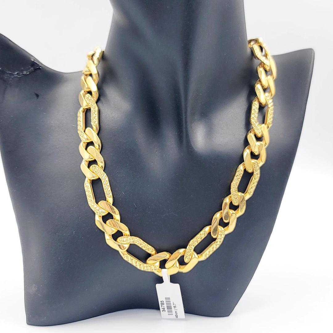Deluxe Cuban Links Necklace Made of 21K Gold by Saeed Jewelry 