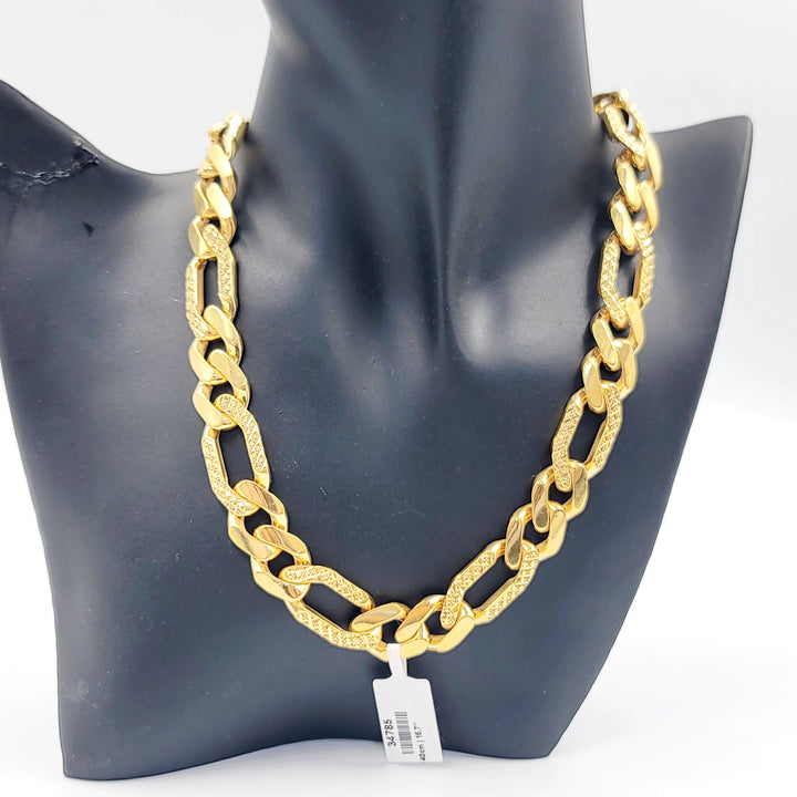 Deluxe Cuban Links Necklace Made of 21K Gold by Saeed Jewelry 