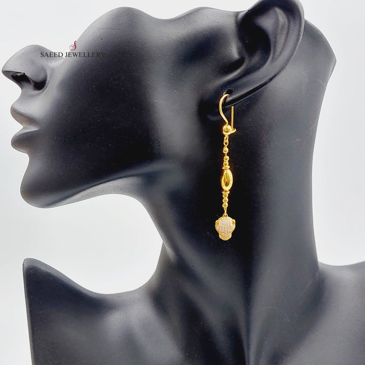 21K Gold Tiger Earrings by Saeed Jewelry - Image 7