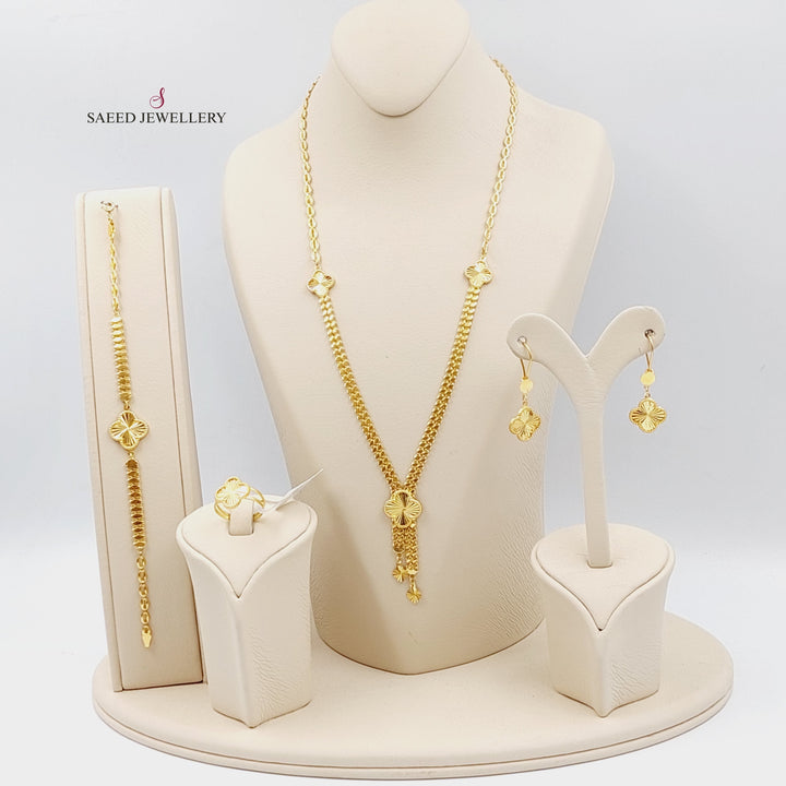 21K Gold 21K 4 -piece Clover set by Saeed Jewelry - Image 1