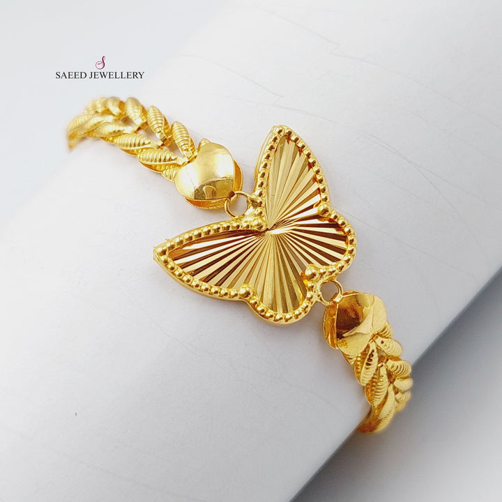 21K Gold 4 pieces butterflies set by Saeed Jewelry - Image 2