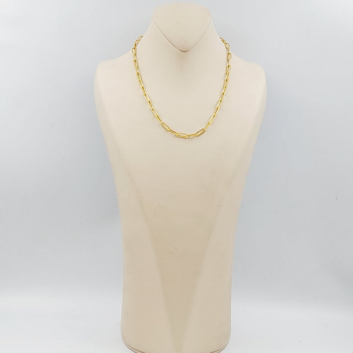 21K Gold 40cm Bold Paperclip Chain by Saeed Jewelry - Image 3