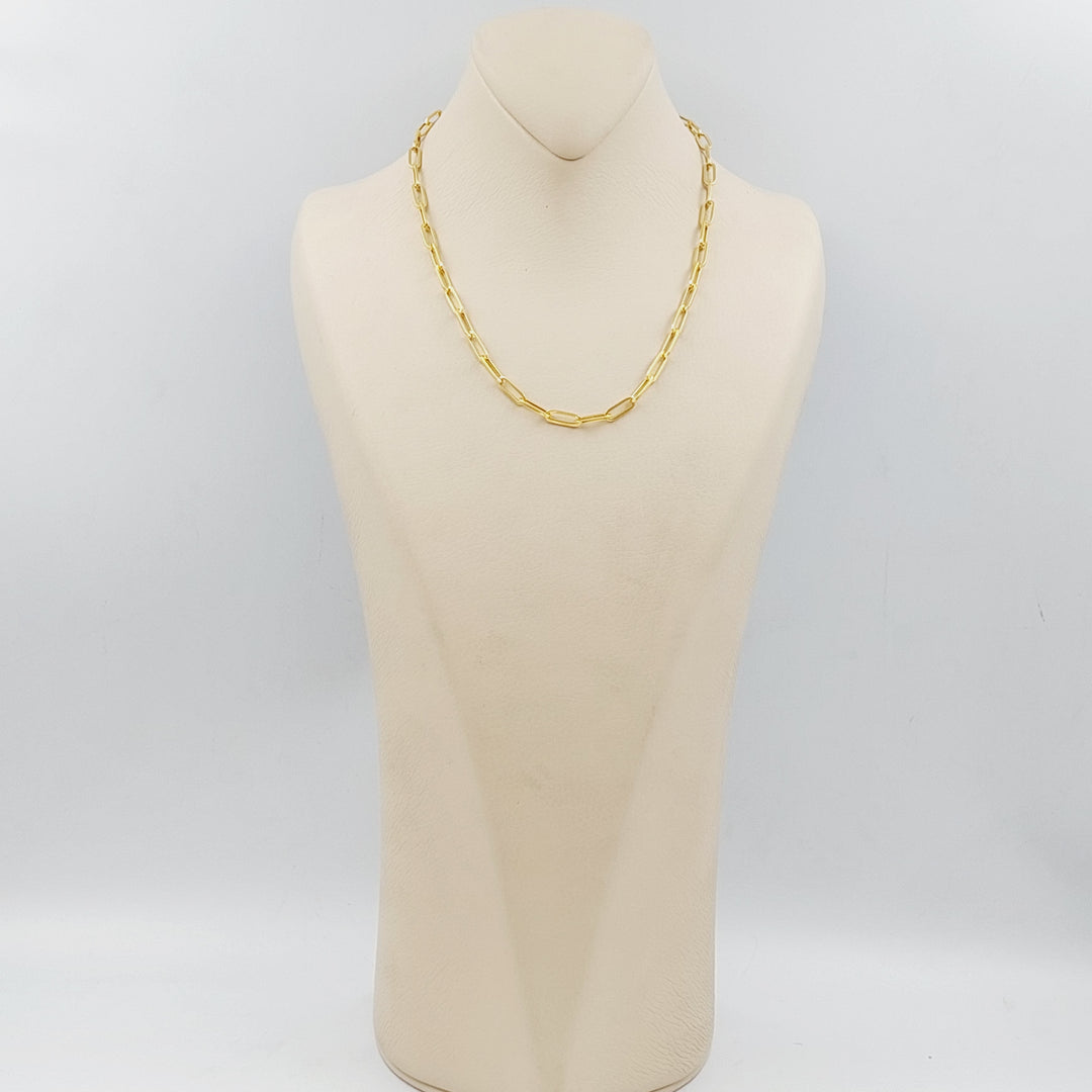 21K Gold 40cm Bold Paperclip Chain by Saeed Jewelry - Image 6
