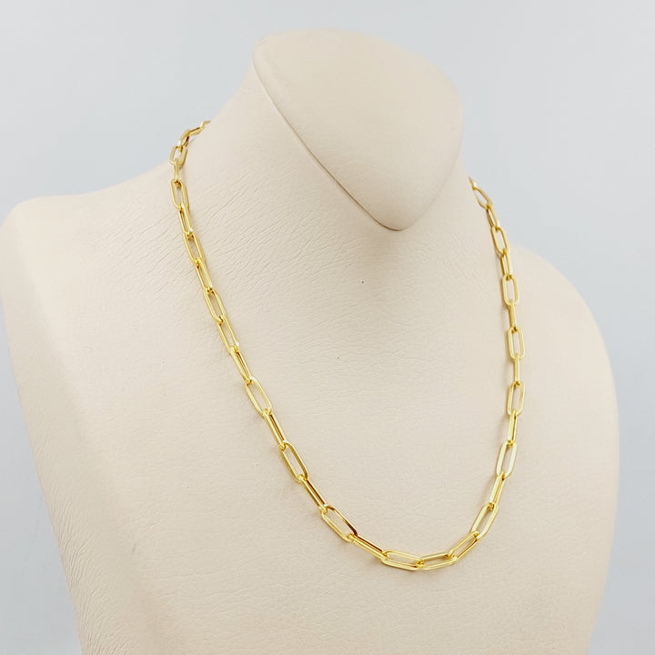 21K Gold 40cm Bold Paperclip Chain by Saeed Jewelry - Image 7